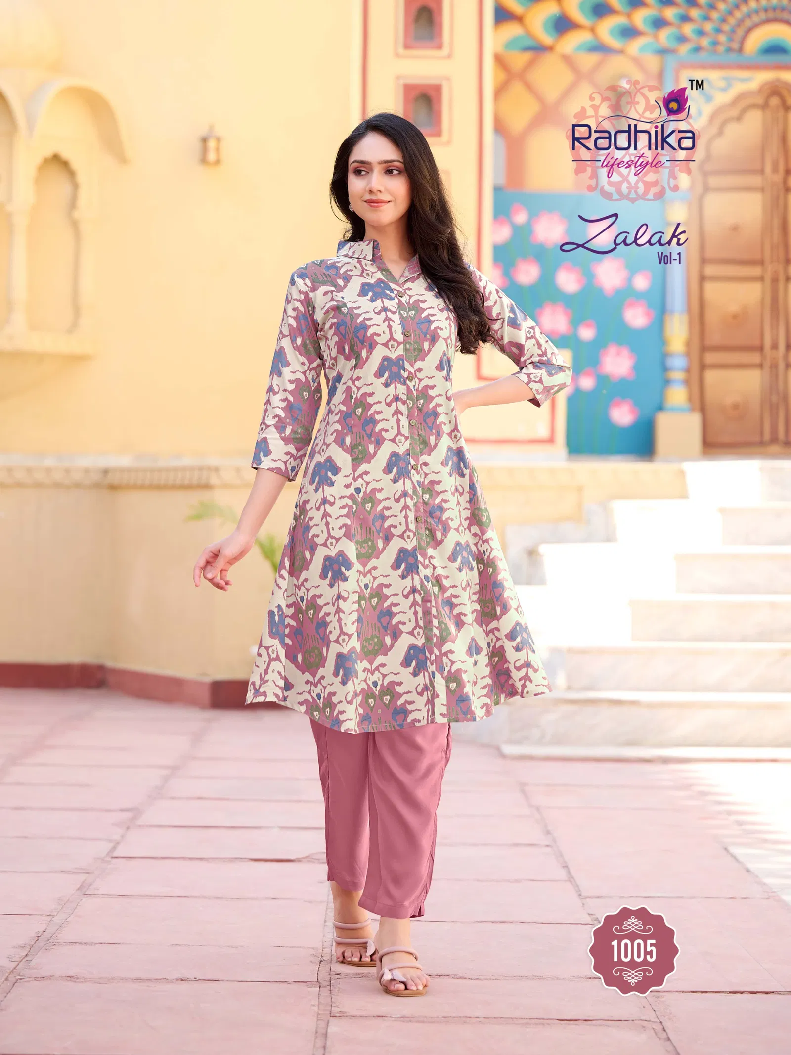 Zalak Vol 1 By Radhika Rayon Foil Printed Kurti With Bottom Wholesale Online